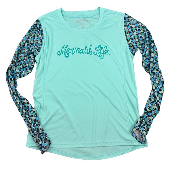 Mermaid Life Other - MERMAID LIFE Womens Rash Guard Swim Top long sleeve shirt - L